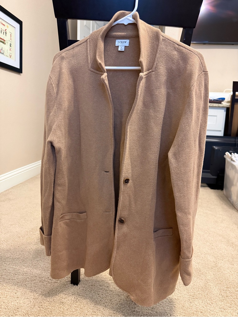 J. Crew Camel Tan knit Blazer Jacket